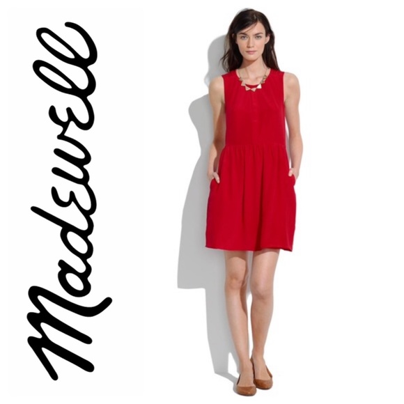 Madewell Dresses & Skirts - Madewell Red Silk Dress
